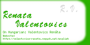 renata valentovics business card