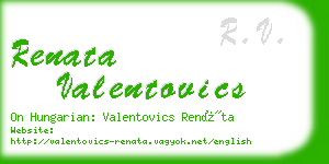 renata valentovics business card